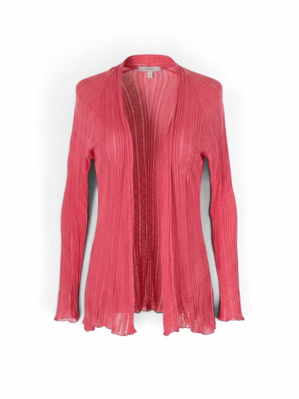 EUC Eileen Fisher Silk & Linen Pink Open Stitch Summer Cardigan Size Small